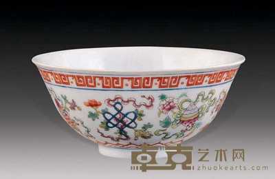 民国 粉彩八宝碗 直径12.5cm